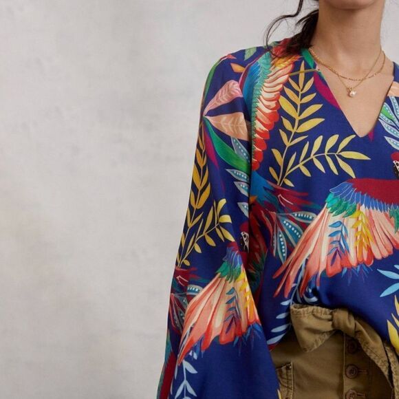 NWT ANTHROPOLOGIE FARM RIO Kaia Blouse XS - Picture 3 of 12